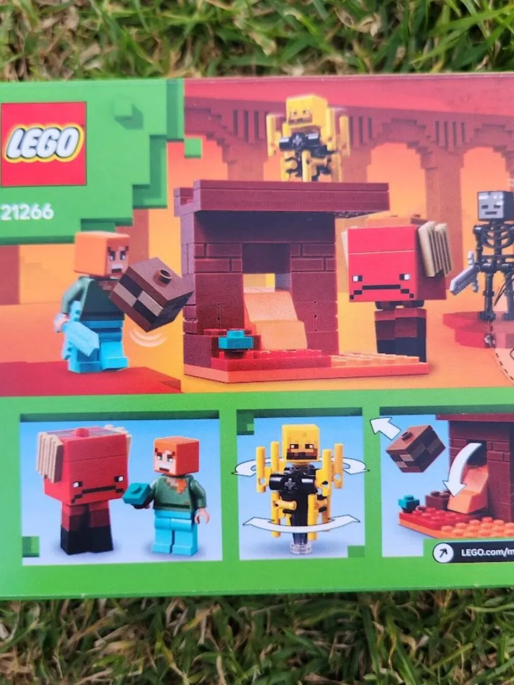 NEW 21266 LEGO Minecraft The Nether Lava Battle Toy Building Set Alex, Wither Sk